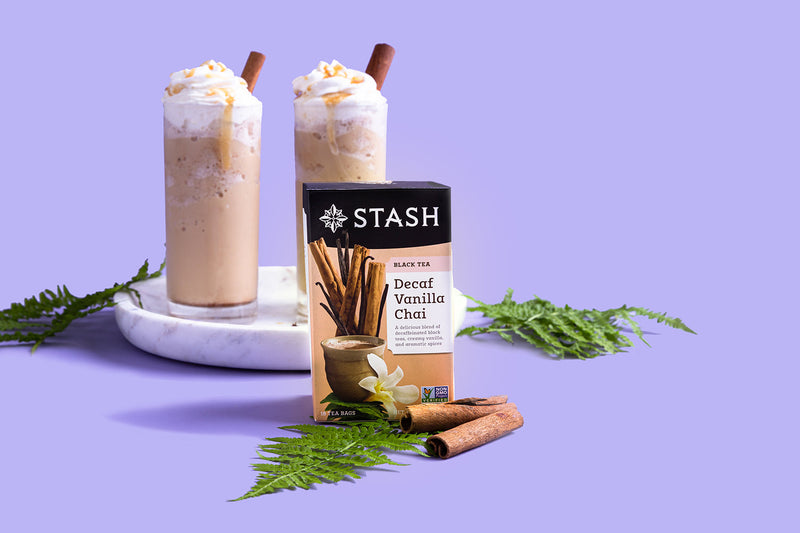 Decaf Chai Caramel Frappe Recipe | Stash Tea – Stash Tea Canada