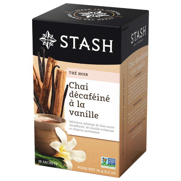 Decaf Vanilla Chai Black Tea Stash Tea Canada
